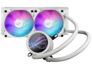 Cooler Asus "ROG RYUO III 240AW", skt universal, racire cu lichid, ventilator 120 mm x 2, 2200 rpm, iluminat ARGB, "ROG RYUO III 240AW" (timbru verde 2.00 lei)