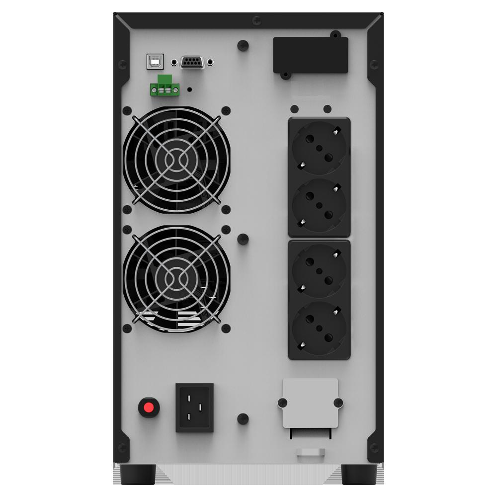 UPS Njoy "Echo Pro 3000", Online, Tower, 2400 W, fara AVR, Schuko x 4, LED, back-up 1 - 10 min. "UPOL-OL300EP-CG01B" (timbru verde 40 lei) - Image 2