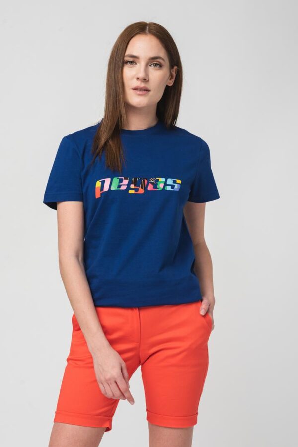 TRICOU  LOGO MULTICOLOR FEMEI  ROYAL BLU - Image 6