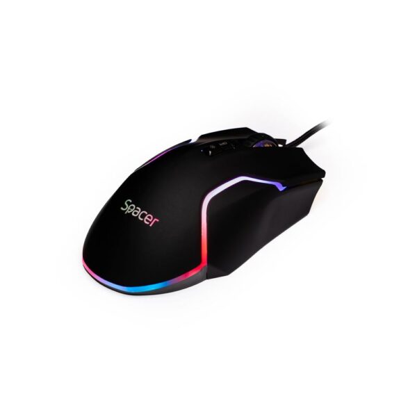 MOUSE Spacer - gaming, gaming, cu fir, USB, optic, 12.000 dpi, butoane/scroll 8/1, iluminare RGB, negru, "SPGM-ALIEN-RACE" (timbru verde 0.18 lei) - Image 4