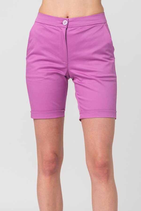 PANTALONI SCURT CASUAL FEMEI LILA S - Image 4