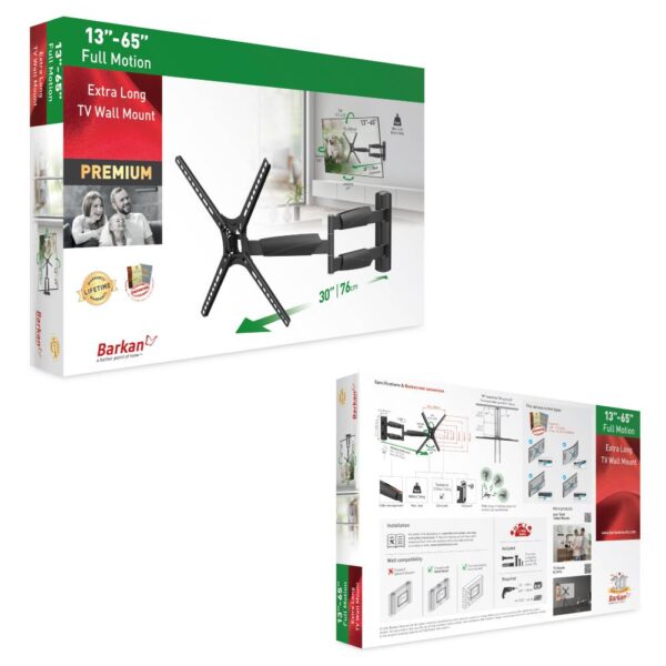 Barkan TV Wall Mount 13"- 65" Black "BM343XL" - Image 9