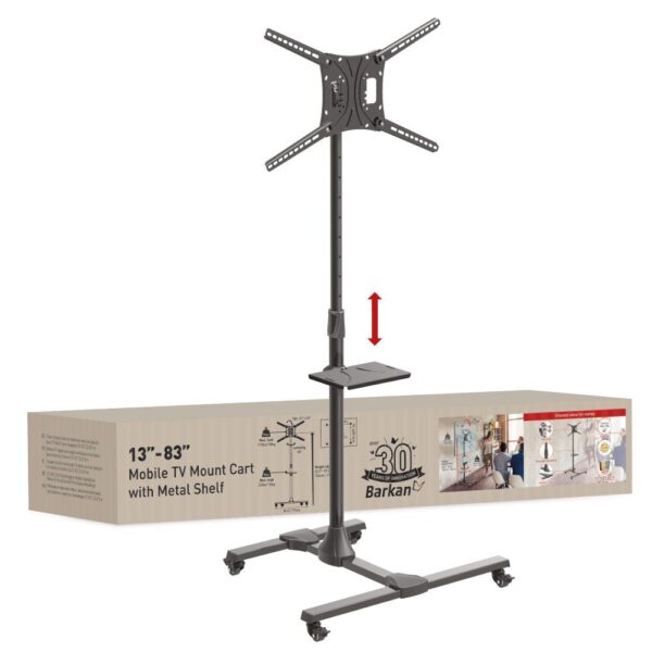 Barkan Mobile TV Mount Cart+Self 32"-83", "SW411H" - Image 8