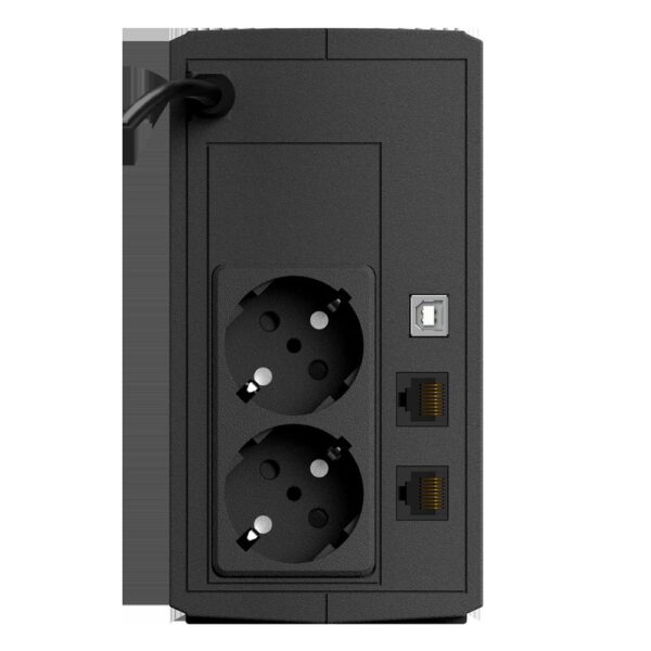 UPS NJOY, "KEEN 800", Line Int. cu management, tower, 800VA/480W, AVR, Schuko x 2, 1 x baterie GP09122L, back-up 1 - 10 min., "UPLI-LI080KU-CG01B" (timbru verde 11 lei) - Image 2