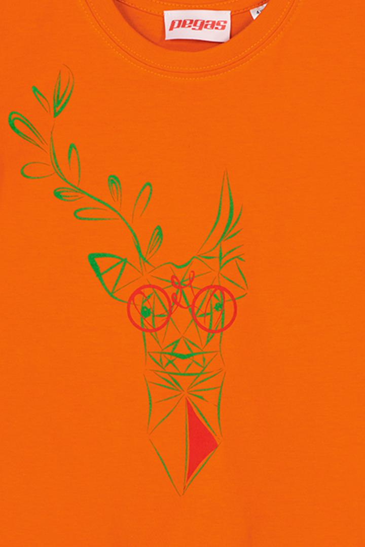 TRICOU CERB FAMILIE COPII ORANGE-4 - Image 3