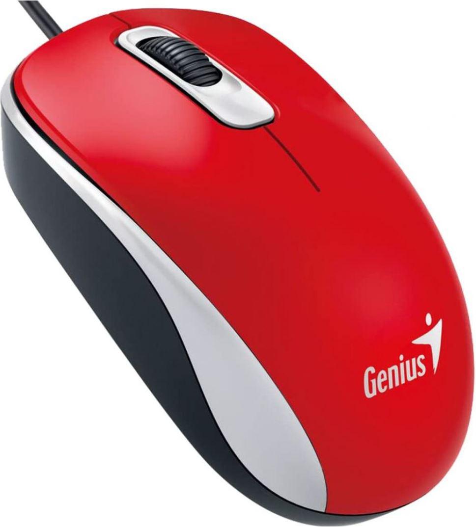 MOUSE Genius, "DX-110", PC sau NB, cu fir, USB, optic, 1000 dpi, butoane/scroll 3/1, , rosu, "31010116104" (timbru verde 0.18 lei) - Image 2