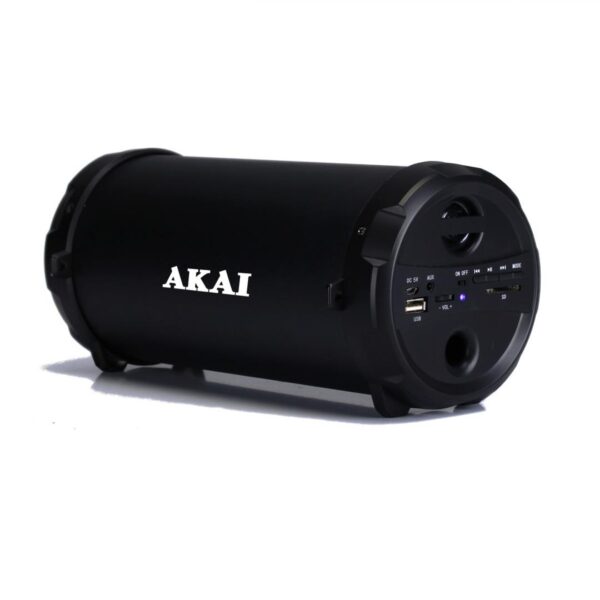BOXE portabile AKAI, compact 1.0, RMS 5 W, Acumulator 1000mAh Li-ion., conector Bluetooth, alimentare microUSB, Jack 3.5mm, USB, negru, "ABTS-12C" (timbru verde 2.00 lei) - Image 2