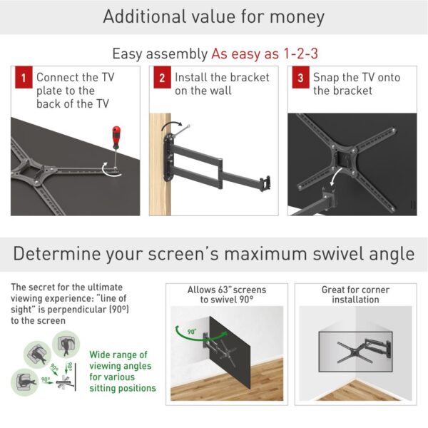 Barkan TV Wall Mount 13"- 65" Black "BM343XL" - Image 10
