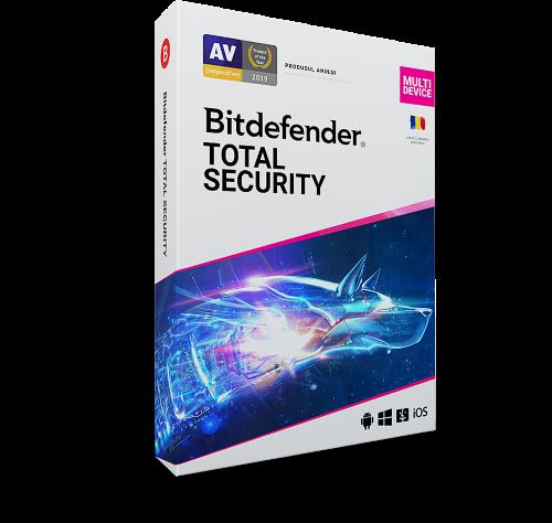 LICENTA Bitdefender Total Security, 5 utilizatori, 1 an pt. PC, Mac, Smartphone, Tableta, retail "TS03ZZCSN1205BEN"- valabile doar pe teritoriul Romaniei