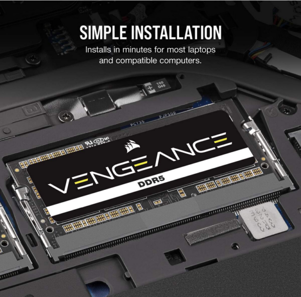 Memorie Notebook Corsair Vengeance Series 32GB, (2 x 16GB), DDR5, 4800MHz, CL40 "CMSX32GX5M2A4800C40" - Image 3