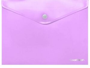 Coolpack document envelope with button PP, A4, pastel purple