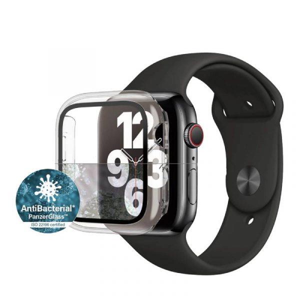 PanzerGlass Full Protection pro Apple Watch 4/5/6/SE 44mm (ochrann� sklo + �ir� r�me�ek chr�n�c� cel� t�lo hodinek - sta�� nacvaknout - bez lepen�)
