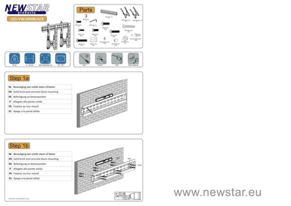 Suport pt videowall NM 32"-75" 50kg ng - Image 7