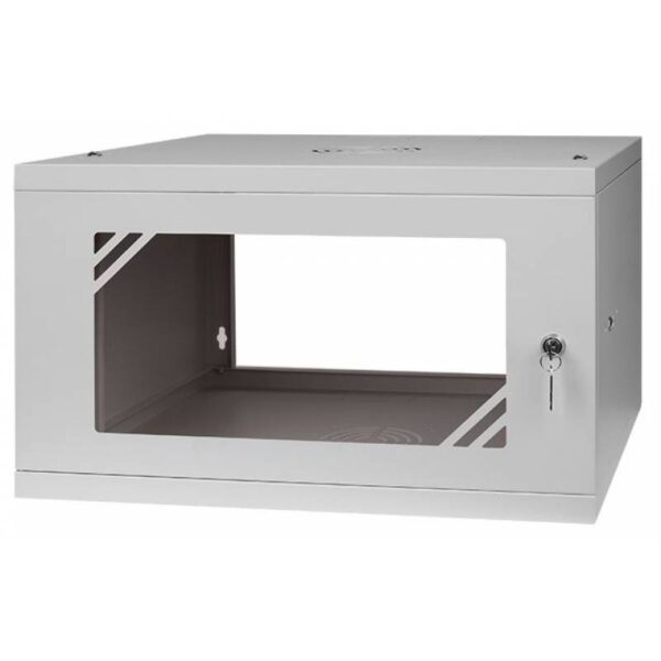 Stalflex Rack Cabinet 19" 6U  450mm  Glass Door  Gray RC19-6U-450GG