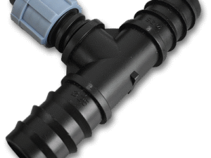 Tee, tape / 2 x 25mm hose barb