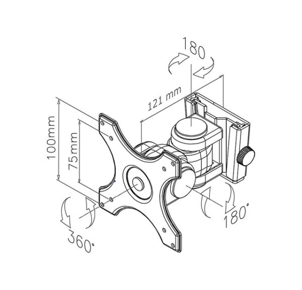 TV SET ACC WALL MOUNT 10-27"/FPMA-W250BLACK NEOMOUNTS - Image 5