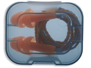 UVEX Whisper reusable earplugs, orange, SNR 27dB, size S, in a plastic mini box