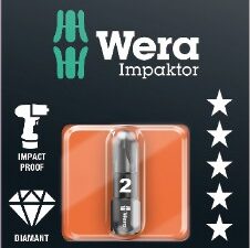 Wera 855/1 Impaktor bit PZ 2 x 25mm
