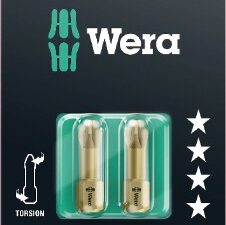 Wera 855/1 TH Torsion bits PZ 2 x 25mm 2pcs