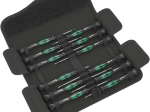 Wera Kraftform Micro SB 1 Screwdriver Set – 12-Piece Precision Electronics, Belt Pouch
