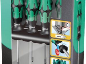 Wera Kraftform Plus LaserTip screwdrivers set 6 pcs PH+PZ+SL, with rack