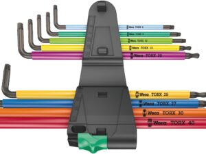 Wera L-key set multicolour XL for TORX screws, long version 967/9 TX XL