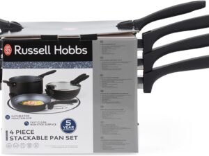 Russell Hobbs RH01840EU7 Stackable metallic marble pan set 4pcs