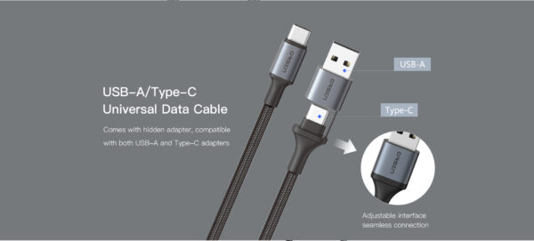Orsen S8 2-IN-1 USB and Type-C 5A 1.5m black - Image 2