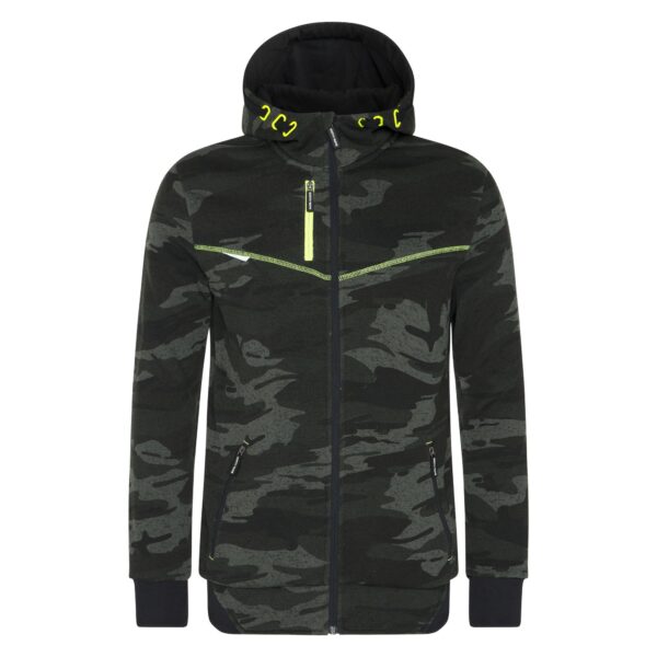 Zipped Hoodie North Ways Botta 1509 Camouflage/Neon, size XXL