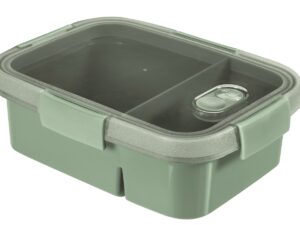 Pārtikas trauks Dual taisnstūris 0,6+0,3L Smart Eco To Go 20x15x9cm maigi zaļš