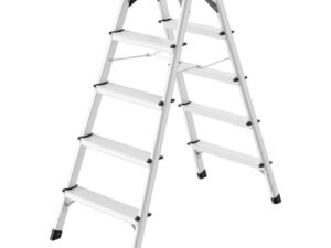 Kāpnes divpusējās D60 StandardLine / alumīnija / 2x5 pakāpieni