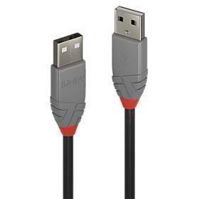 Cablu Lindy 3m USB 2.0 Type A to A, Anth