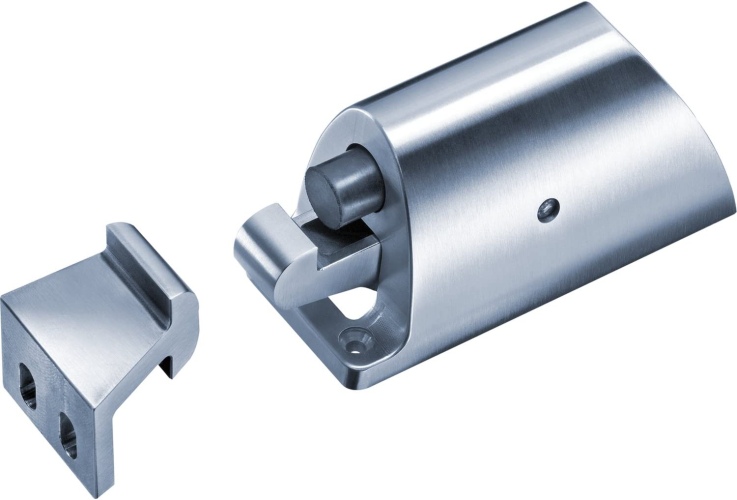 Ecost customer return DORMA Door holder, door lock, with catch hook, stainless steel, 1 piece