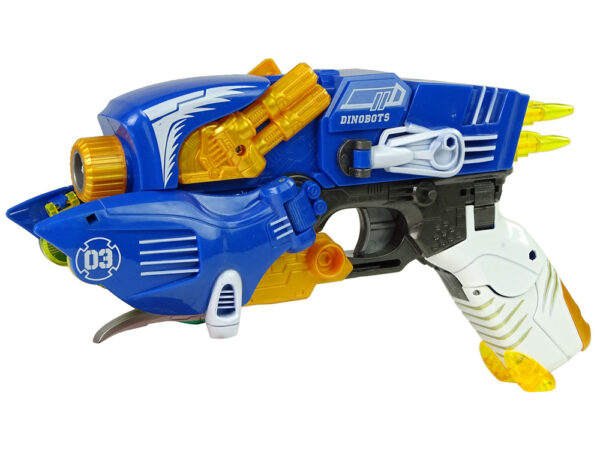 Dinobots 2 in 1 Dinosaur Shotgun Blue Pterosaur Shield - Image 3