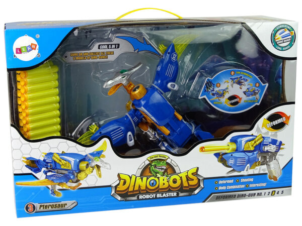 Dinobots 2 in 1 Dinosaur Shotgun Blue Pterosaur Shield - Image 8
