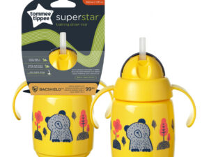 TOMMEE TIPPEE training straw cup, 6M+, 300ml, yellow, 447831
