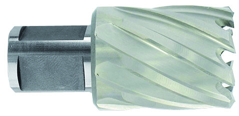 HSS core drill Tivoly Ø23X60X30 mm, short series, Weldon shank Ø19 mm. Bright, uncoated