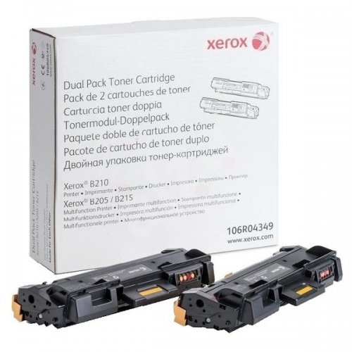 Dual-Pack Original Xerox Black, 106R04349, pentru B205|B210|B215, 2x3K, (timbru verde 1.2 lei) , "106R04349" - Image 2