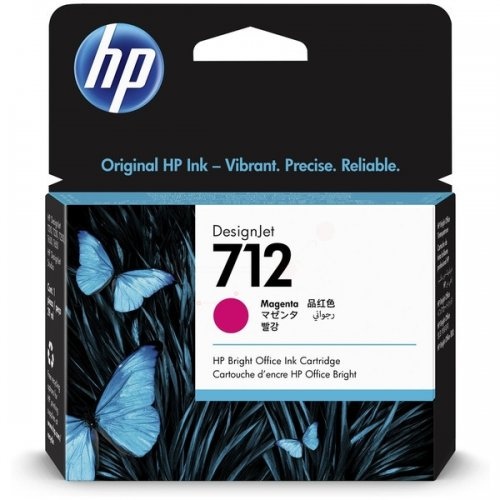Cartus cerneala Original HP Magenta, nr.712, pentru DesignJet Studio 24|Studio 36|T230|T250|T630|T650, 38ml, (timbru verde 0.15 lei), "3ED68A"