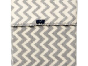 ZAFFIRO blanket Grey&White Zigzag 75x100cm