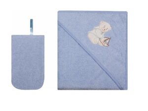 ZAFFIRO double after bath covers with a washcloth 80x80 cm Light Blue