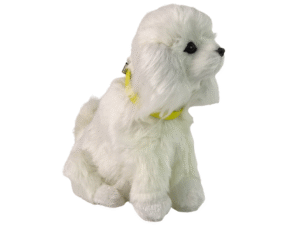 Interactive Plush Dog Soft fur Breed Poodle Stroke its head and learn its functions