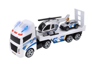 TEAMSTERZ playset Police heli transporter with light & sound, medium