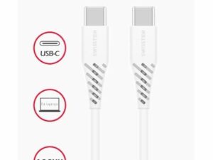 Swissten Datový kabel TPE USB-C / USB-C PD 5 A (100 W) 2,5 M bílý