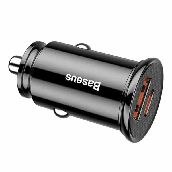 Baseus CCALL-YS01 USB + Type-C Socket 30W PPS Car Charger (PD3.0 QC4.0 + SCP) Black - Image 4