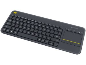 Logitech klávesnice K400 Plus/ Bezdrátová/ 2.4GHz/ Touchpad/ USB přijímač/ CZ/ Černá