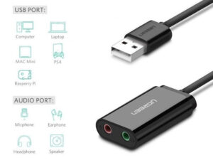 UGreen USB 2.0 External Sound Adapter Black