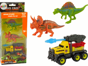Dinosaurs Figures Car With Rocket Set