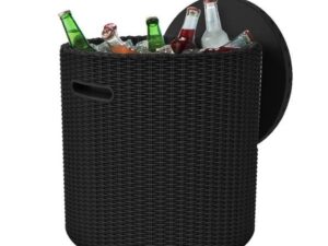Dārza galdiņš/uzglabāšanas kaste Cool Stool brūns