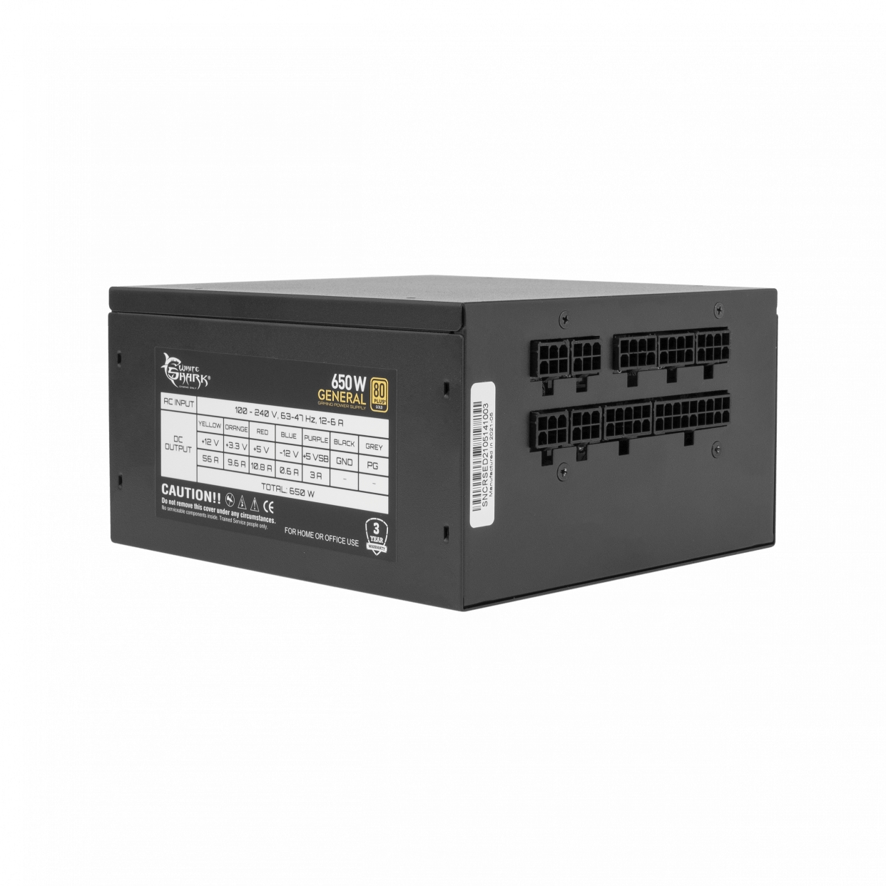 White Shark GPSU-G650M General 650W 80+ GOLD Full Modular - Image 2
